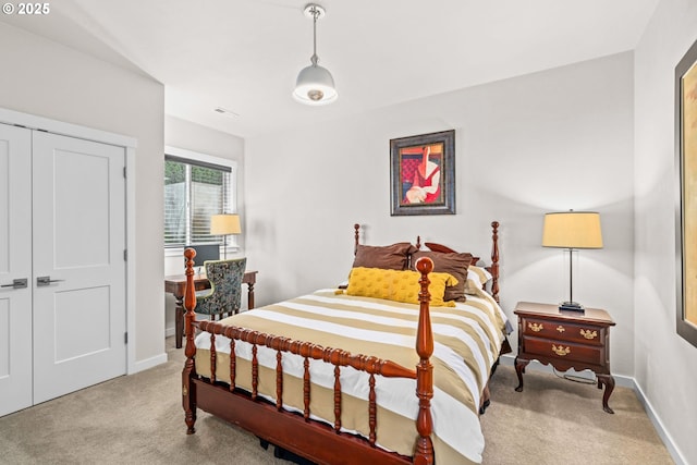 view of carpeted bedroom