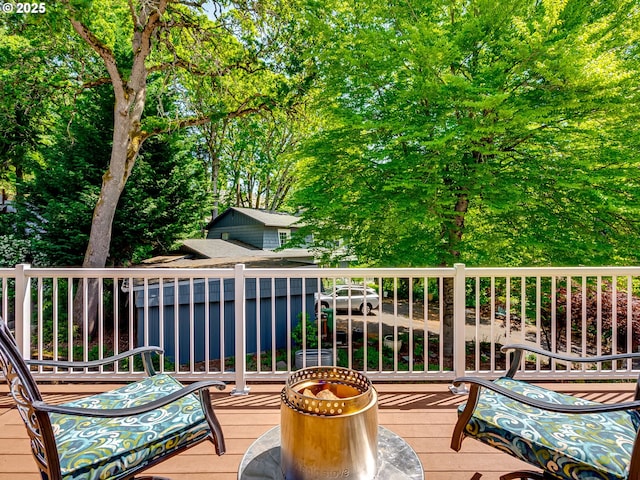 5210 N Emerson Dr, Portland, OR 97217 - view of wooden deck