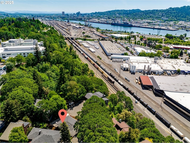 5210 N Emerson Dr, Portland, OR 97217 - drone / aerial view of a large body of water and a highway