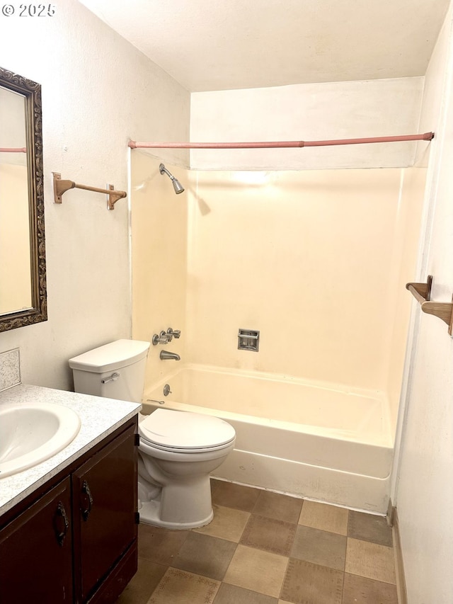 2440 Pine St, Seaside, OR 97138 - full bathroom with vanity, shower / washtub combination, toilet, and tile patterned floors