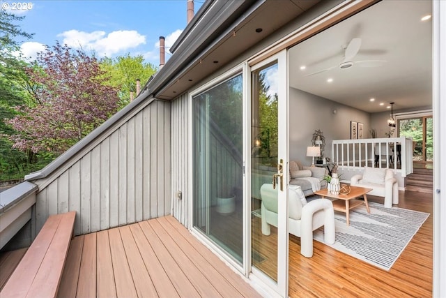 deck featuring outdoor lounge area