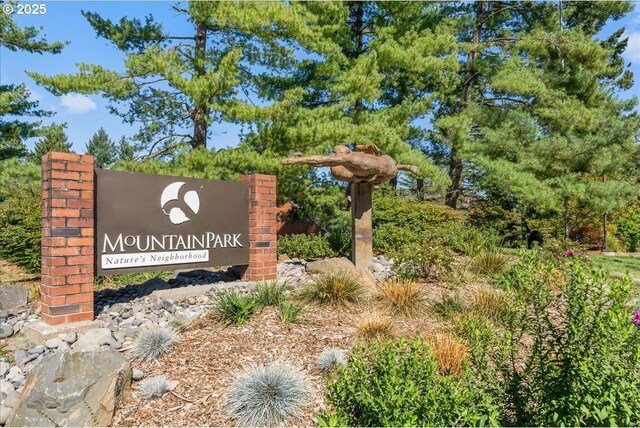 view of community sign