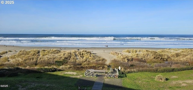 water view featuring nearby beach