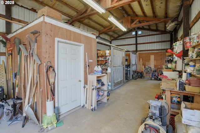 view of storage area