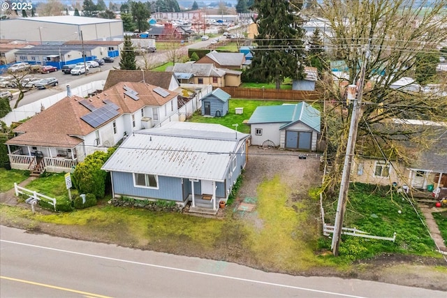 bird's eye view featuring a residential view