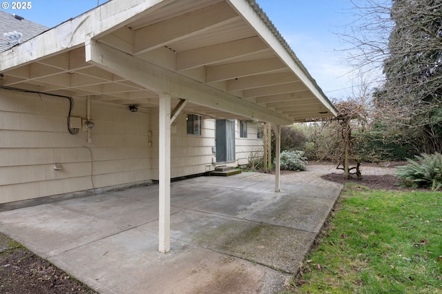 view of patio featuring entry steps