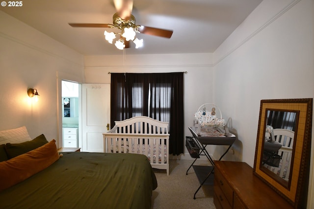 609 E 10th St, The Dalles, OR 97058 - bedroom featuring carpet flooring and ceiling fan