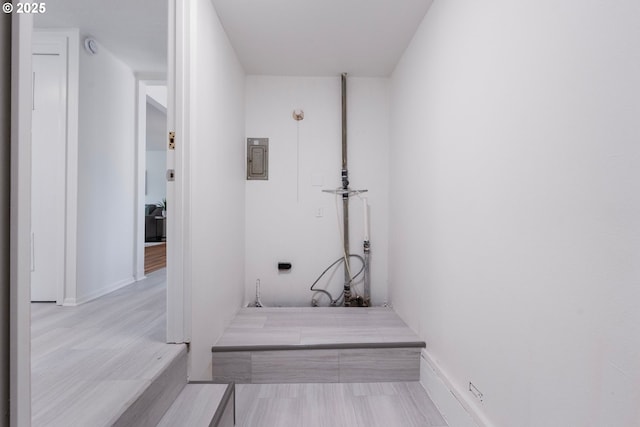 165 NE 167th Pl, Portland, OR 97230 - hallway with electric panel and wood finished floors