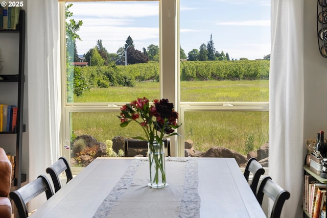 view of dining room
