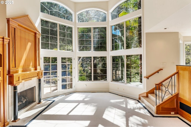 interior space featuring french doors