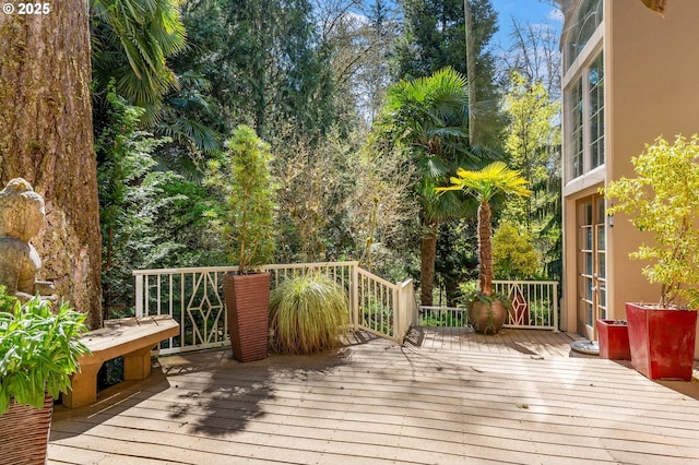 view of wooden terrace
