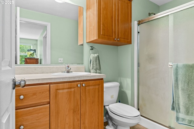 34637 E Knox Butte Rd, Albany, OR 97322 - full bathroom featuring a shower stall, toilet, and vanity