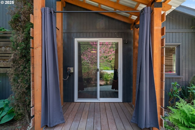 view of doorway to property