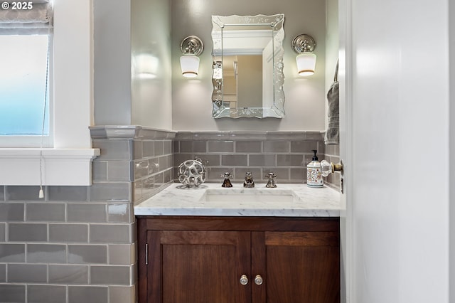 2225 NE 22nd Ave, Portland, OR 97212 - bathroom featuring vanity and backsplash