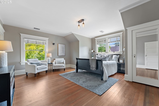 2225 NE 22nd Ave, Portland, OR 97212 - bedroom with hardwood / wood-style floors and crown molding
