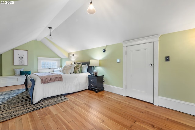 2225 NE 22nd Ave, Portland, OR 97212 - bedroom featuring light wood-type flooring and lofted ceiling