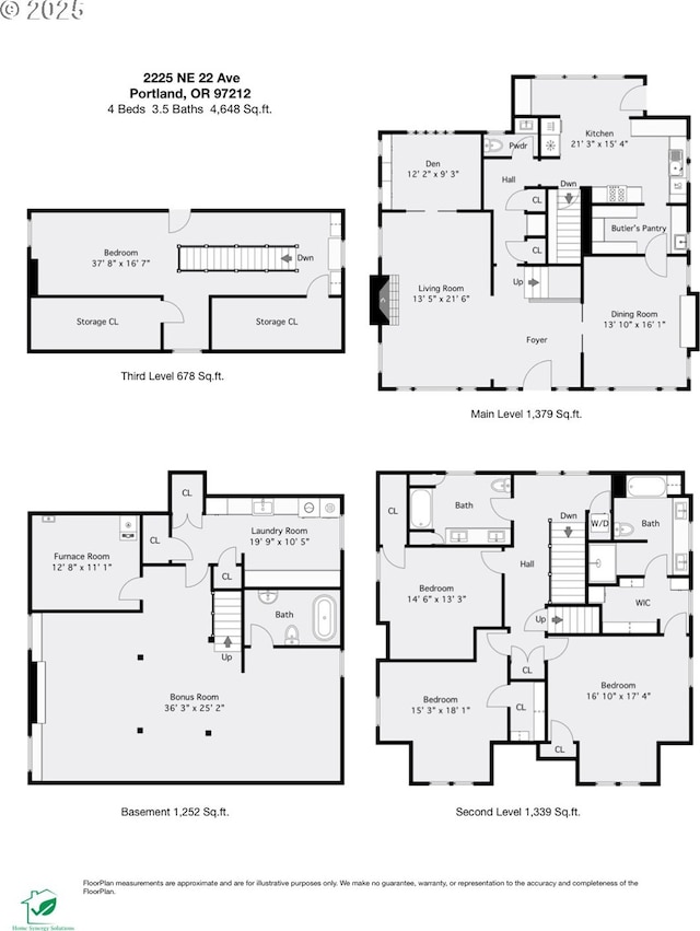 2225 NE 22nd Ave, Portland, OR 97212 - view of floor plan / room layout