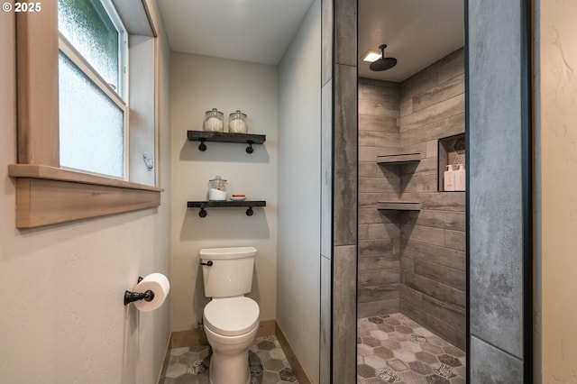 128 NW 20th Ave, Rockaway Beach, OR 97136 - full bathroom with toilet, a stall shower, and baseboards