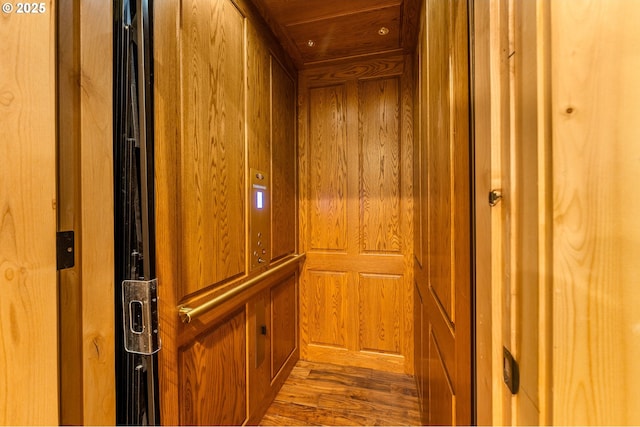 400 Rockinghorse Dr, Grants Pass, OR 97527 - elevator featuring wood finished floors and wooden walls