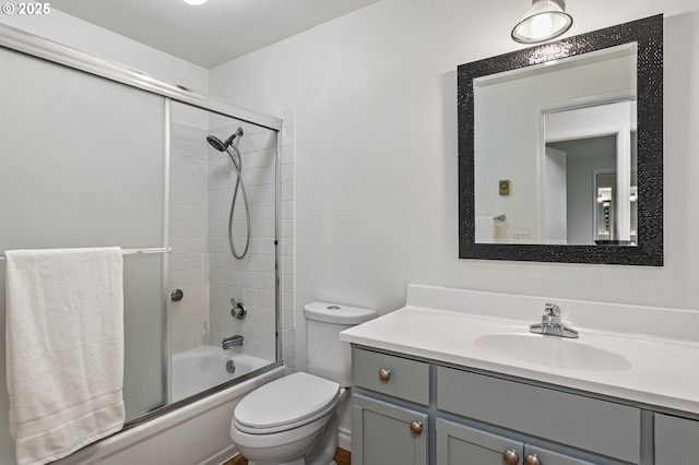7124 SW Murray Blvd, Beaverton, OR 97008 - full bathroom featuring vanity, enclosed tub / shower combo, and toilet