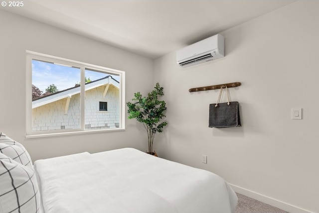 2415 NE 38th Ave Unit B, Portland, OR 97212 - bedroom with a wall mounted air conditioner and carpet