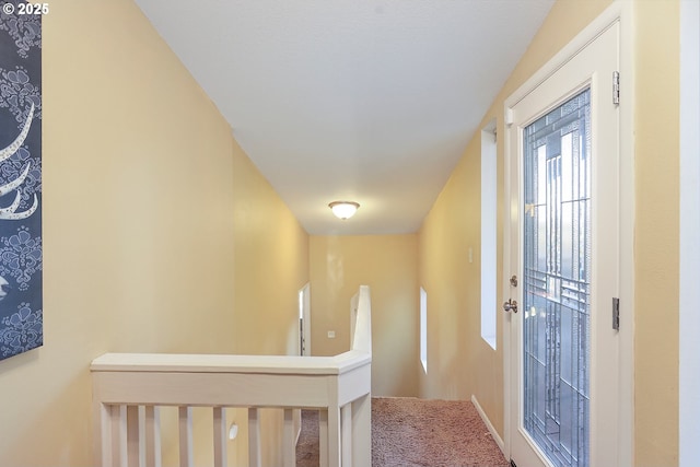 211 W 16th St, The Dalles, OR 97058 - hallway featuring carpet floors and an upstairs landing