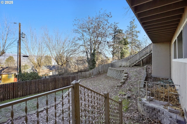 211 W 16th St, The Dalles, OR 97058 - fenced backyard with stairs