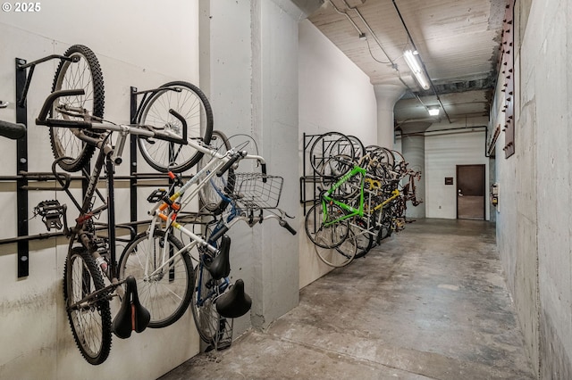 garage with bike storage