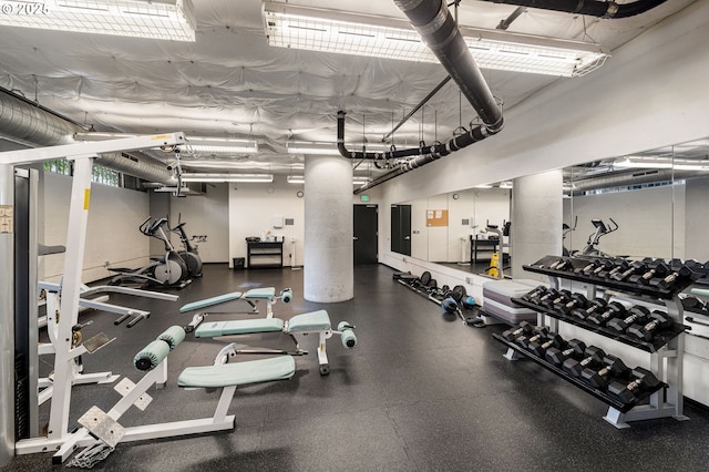 view of gym