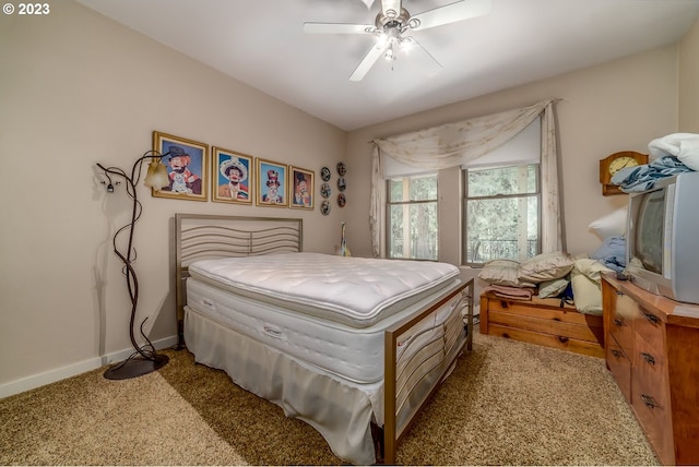 48482 E Meadow Way, Oakridge, OR 97463 - bedroom with carpet and a ceiling fan
