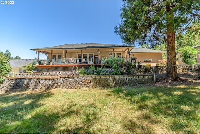 48482 E Meadow Way, Oakridge, OR 97463 - rear view of house featuring stucco siding