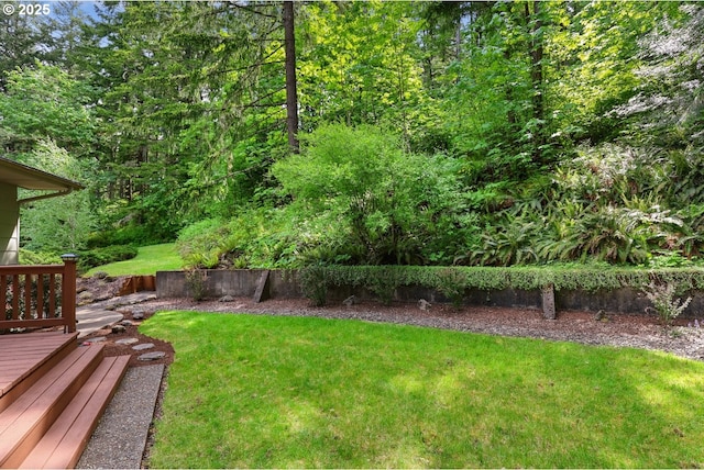 29806 Lusk Rd, Eugene, OR 97405 - view of green lawn with a deck