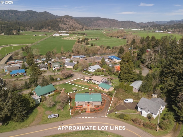 34635 Parkway Dr, Cloverdale, OR 97112 - aerial overview of property's location featuring mountains and rural landscape