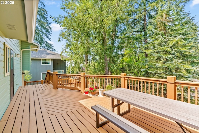 view of wooden deck