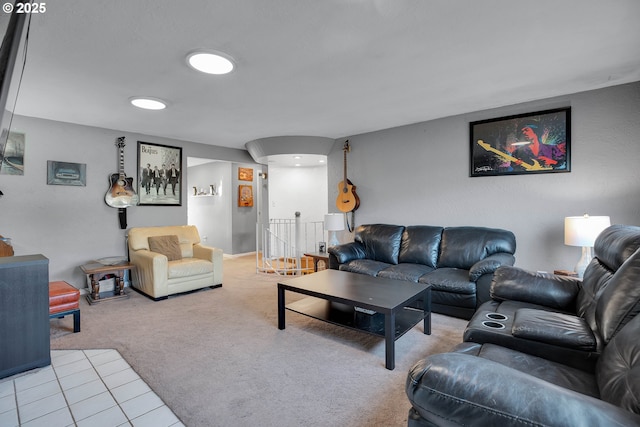 view of carpeted living room