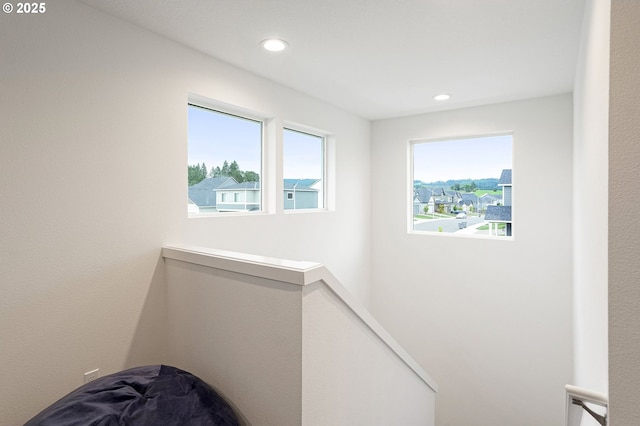 301 W 17th St, Lafayette, OR 97127 - corridor with an upstairs landing and recessed lighting