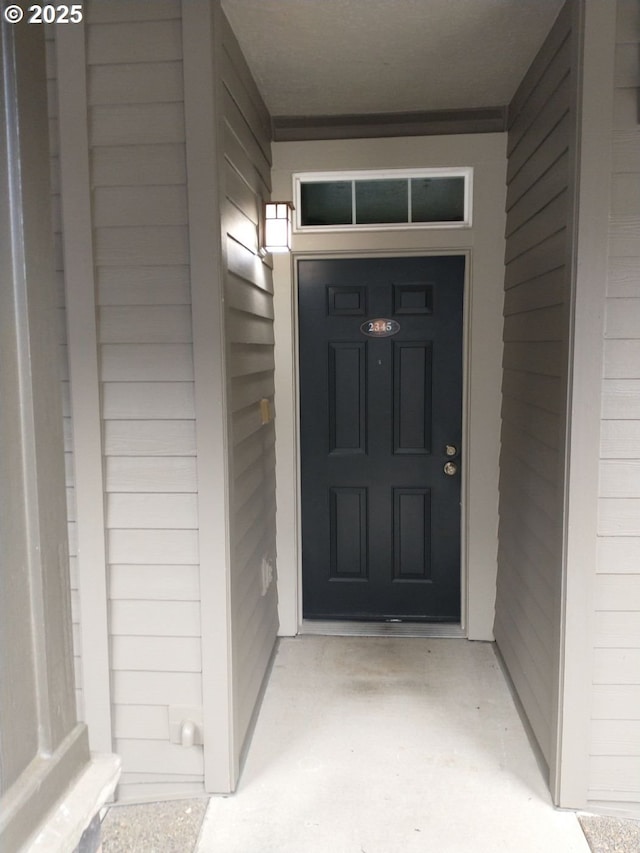 view of doorway to property