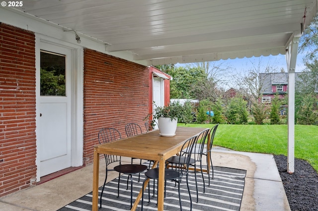 view of patio / terrace featuring outdoor dining space