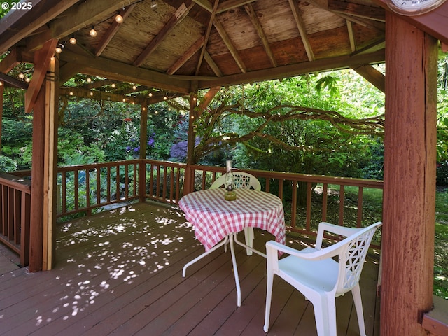 205 Baker Rd, Ariel, WA 98603 - wooden deck with a gazebo