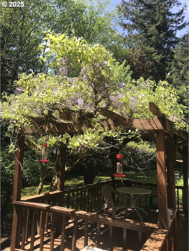 205 Baker Rd, Ariel, WA 98603 - view of wooden terrace