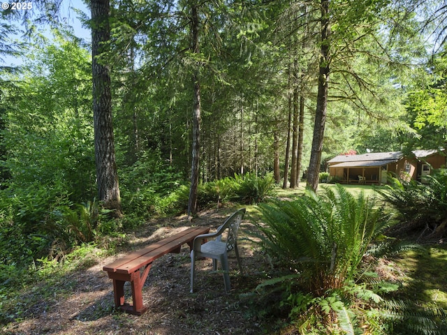 205 Baker Rd, Ariel, WA 98603 - view of yard with a forest view