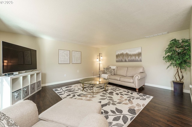 2614 NE 176th Ave, Vancouver, WA 98684 - living room with hardwood / wood-style flooring, baseboards, and a textured ceiling