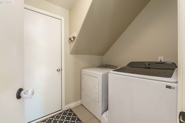 2614 NE 176th Ave, Vancouver, WA 98684 - laundry area featuring washing machine and clothes dryer and light tile patterned floors