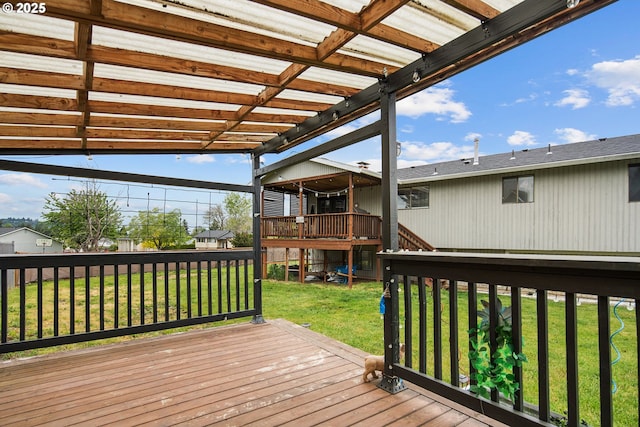 3780 SE 21st Dr, Gresham, OR 97080 - wooden terrace featuring a yard and a pergola