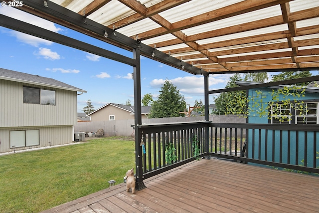 3780 SE 21st Dr, Gresham, OR 97080 - wooden terrace with cooling unit