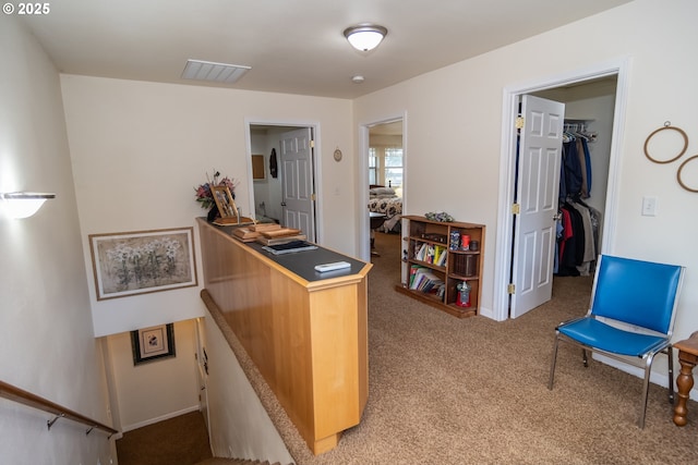 interior space featuring carpet floors