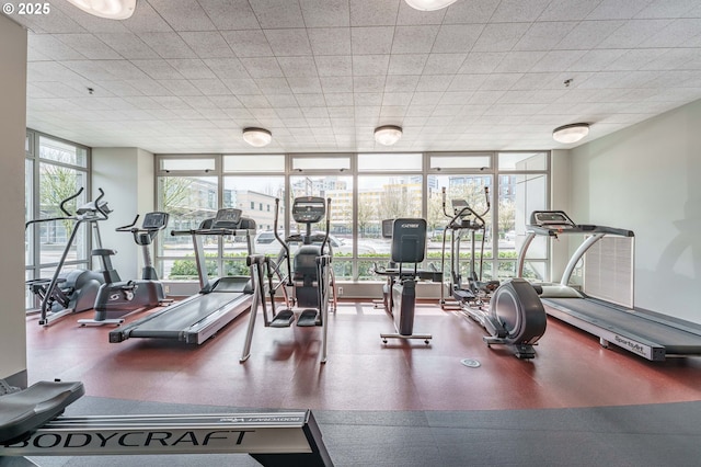 1260 NW Naito Pkwy Unit 200B, Portland, OR 97209 - exercise room with french doors