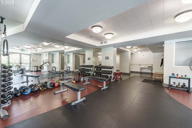 1260 NW Naito Pkwy Unit 200B, Portland, OR 97209 - exercise room featuring a wall of windows