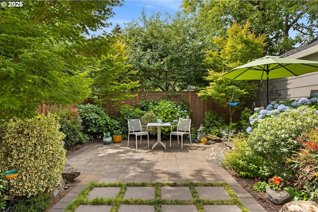 2516 N Watts St, Portland, OR 97217 - fenced backyard with a patio