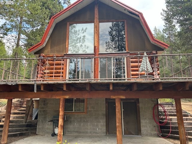 rear view of property with a patio